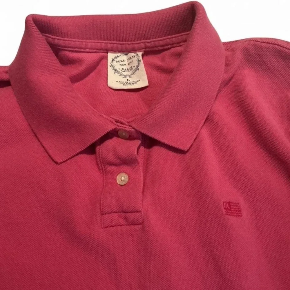 Polo Jeans Ralph Lauren Women's Pink Short Sleeve Polo Shirt Size‎ M